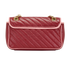 Small GG Marmont Shoulder Bag, &pound;750, Handbags, Pink/Red, Leather, Back view
